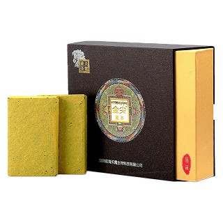 前海天露 土豪金礼盒装 雅安黑茶(全发酵紧压砖茶)