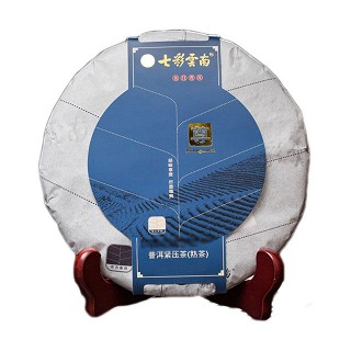 七彩云南 普洱茶熟茶 尊熟饼(昆明七彩庆沣祥)