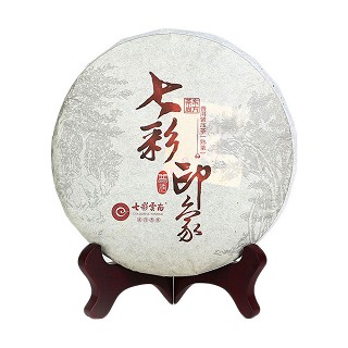 七彩云南 七彩印象 普洱茶 熟茶饼(简装)