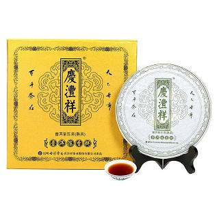 七彩云南 5年陈香饼 普洱熟茶(绿字)