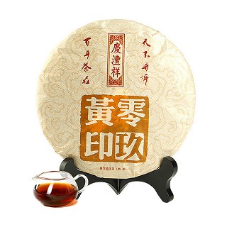 七彩云南 09黄印 普洱熟茶饼(昆明七彩庆沣祥)