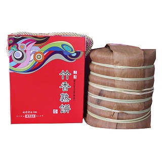 七彩云南 普洱熟茶 竹香熟饼(昆明七彩庆沣祥)