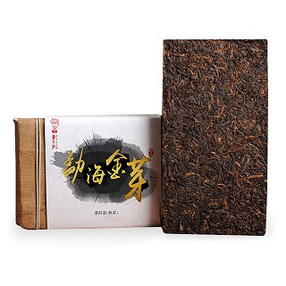 书呆子 宫廷熟茶砖 勐海金芽(普洱)
