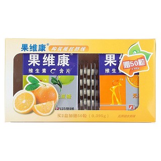 石药牌 无蔗糖水果味 维生素c含片(青苹+鲜橙)