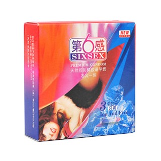 第6感天然胶乳橡胶避孕套冰火一体(latex)