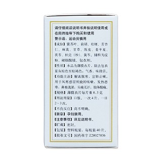 通宣理肺片(0.3g*40s)