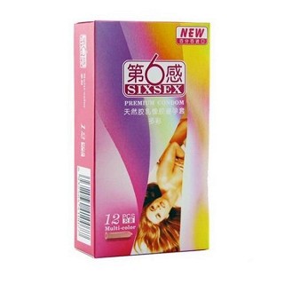 第6感天然胶乳橡胶避孕套(多彩)