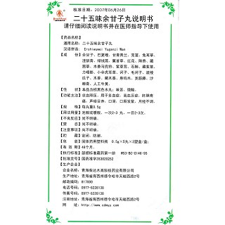 二十五味余甘子丸(0.5g*5s*3塑盒)
