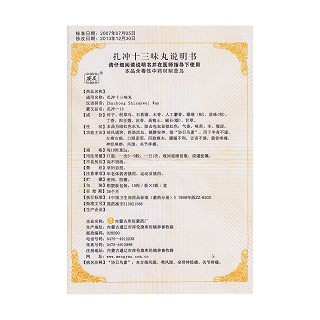 扎冲十三味丸(0.2g*20丸/盒)
