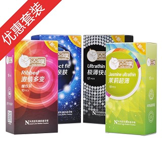 双蝶避孕套 超薄+螺纹装套装(双蝶)